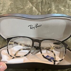 Ray-Ban Smoky Gray Tortoiseshell Optical Glasses